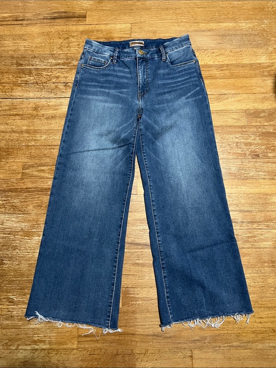 Kut from the Kloth Denim - Kut From The Kloth Meg Fab Ab High Rise Wide Leg Raw Hem Jeans Size 6
